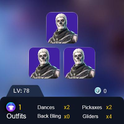 PC NINTENDO PSN XBOX OPEN 1 SKINS OG SKULL TROOPER PURPLE