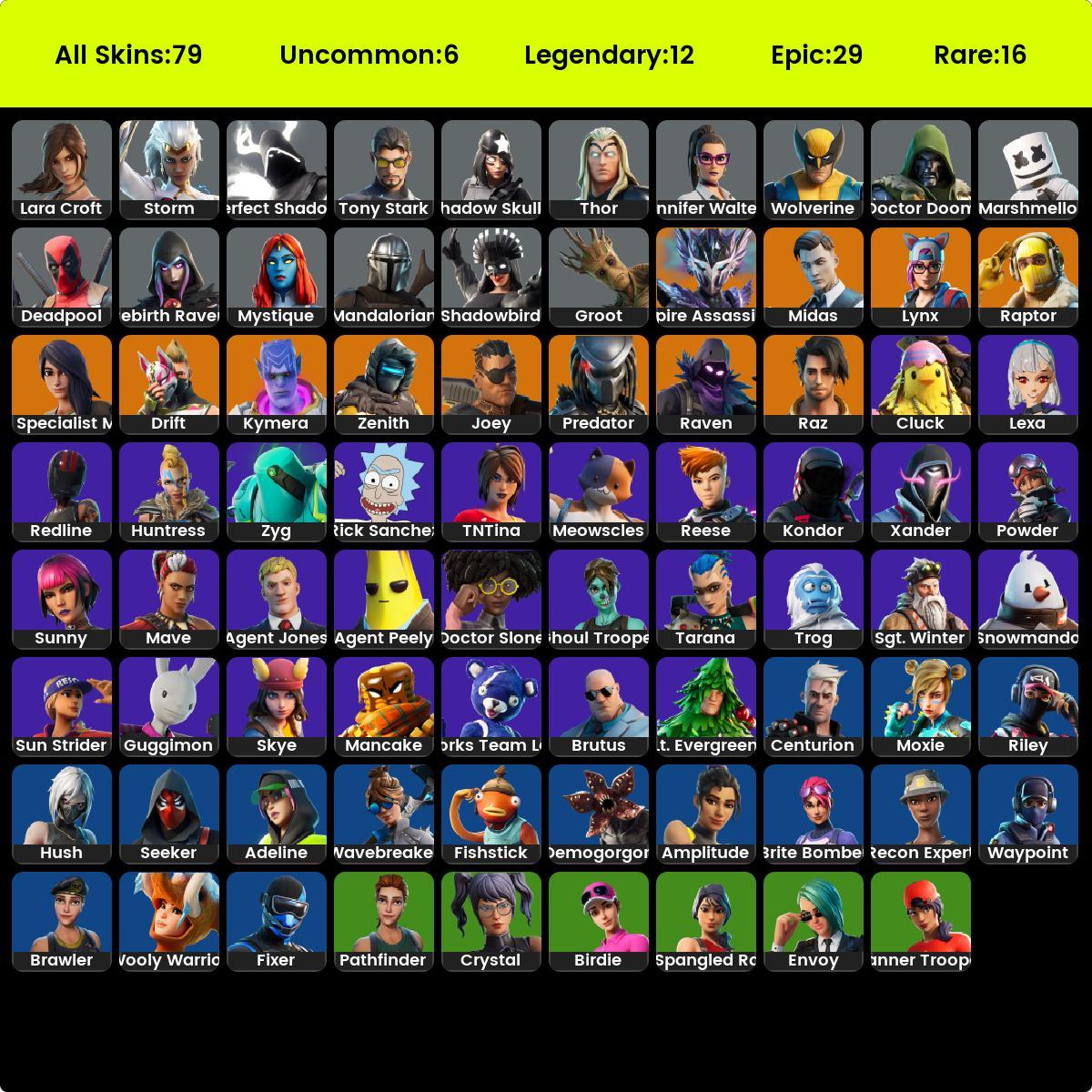 PC 79 Skins OG Ghoul Trooper World Cup Fishstick Midas Sweater