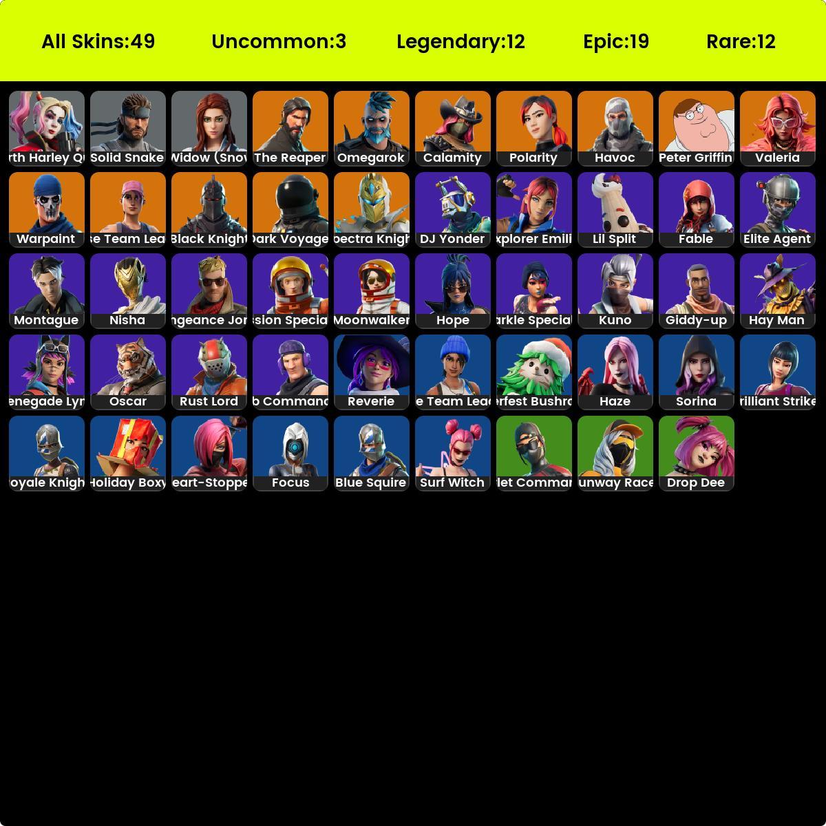 Pc Xbox Fa Skins Black Knight Sparkle Specialist The Reaper