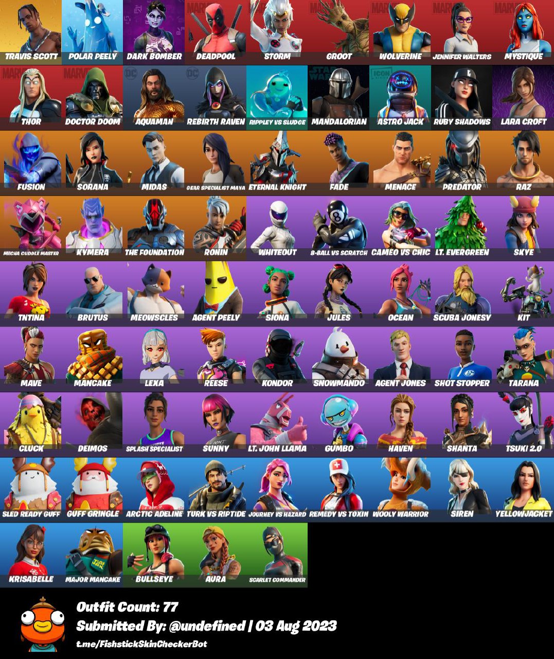 Full Access Fortnite Skins Travis Scott Astro Jack Lara Croft