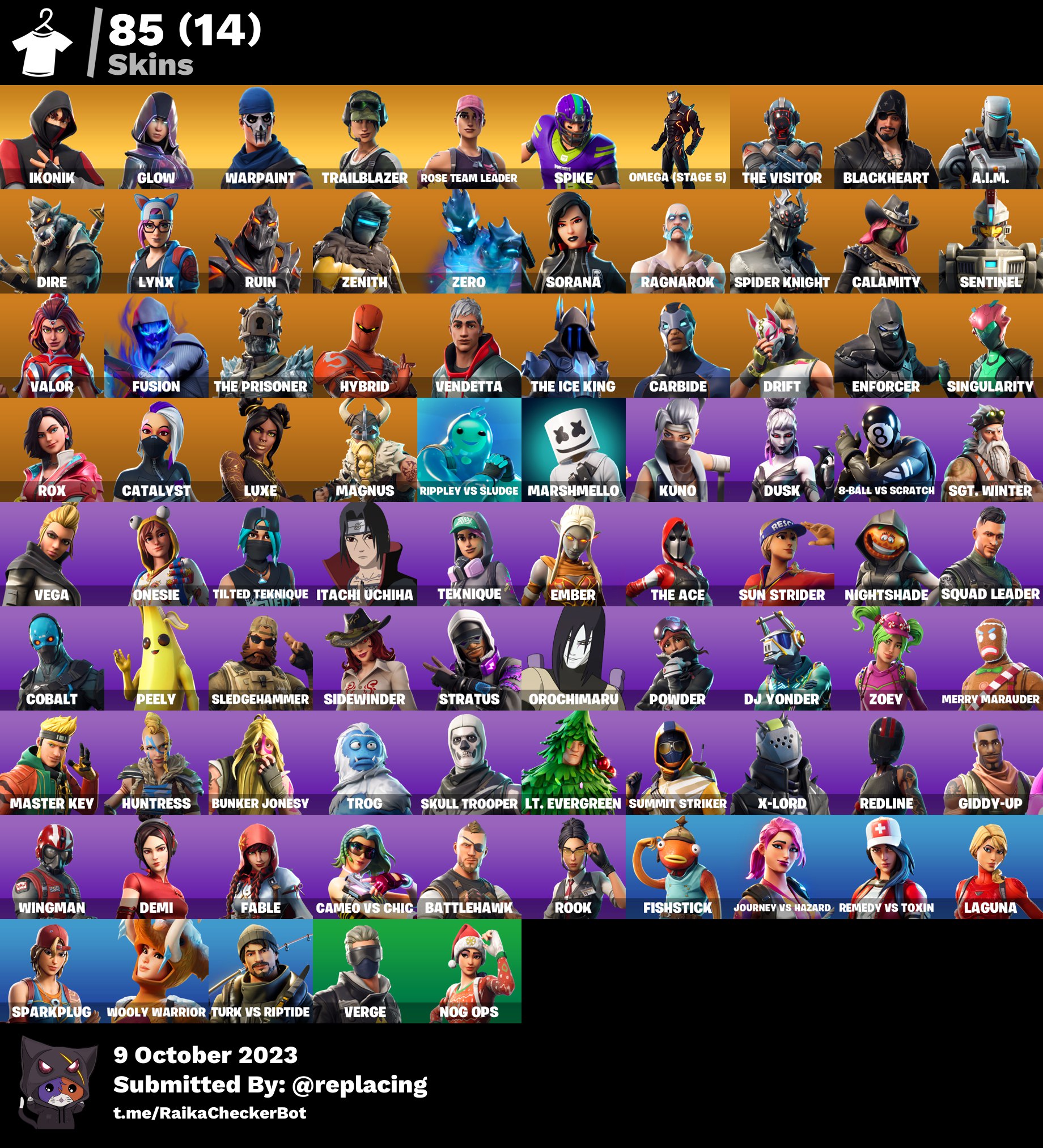 Pc Xbox Psn Switch Full Access Skins Og Stw Ikonik Glow