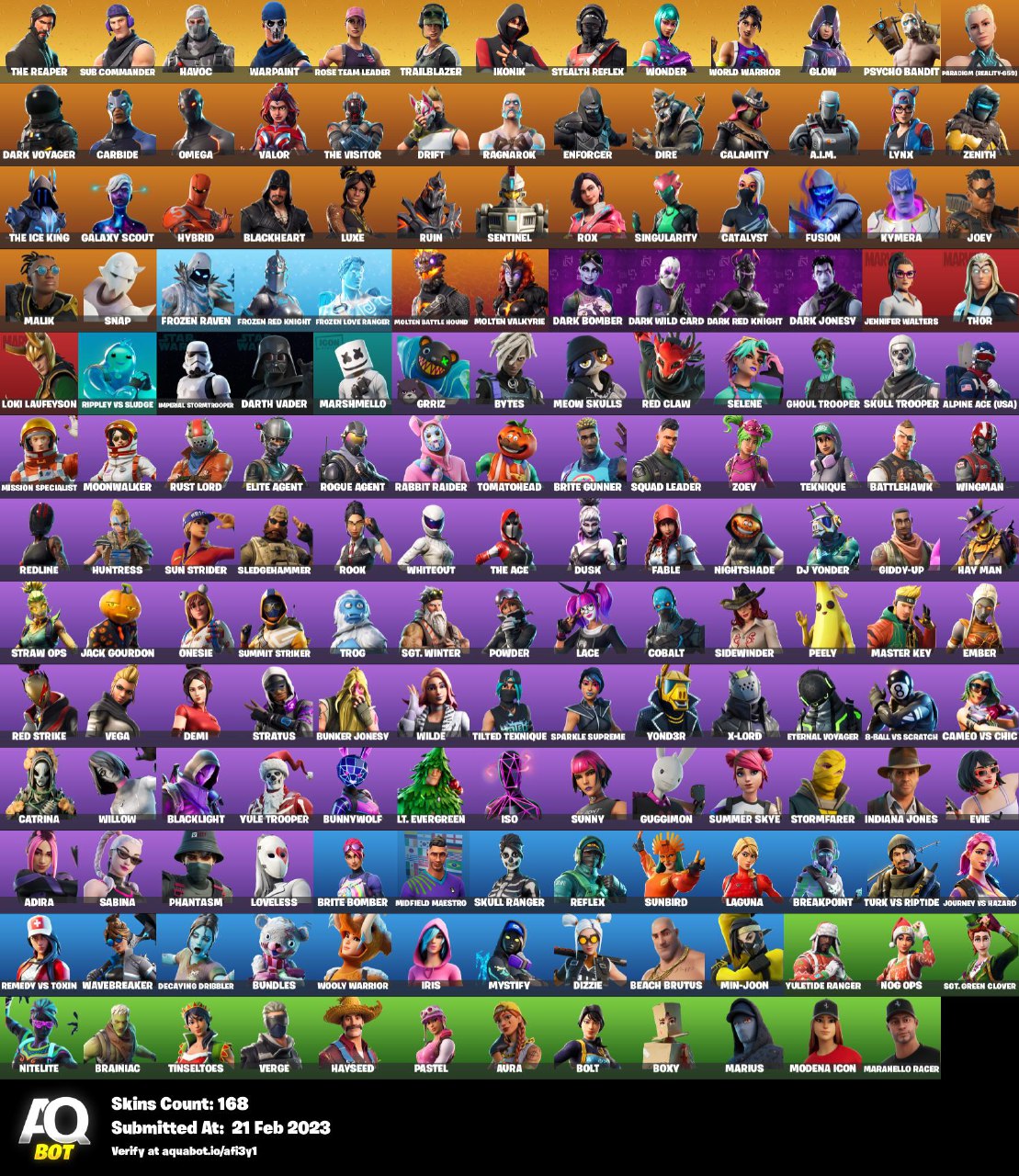 Full Access 167 Skins PSN XBOX NINTENDO PC Wonder Stealth