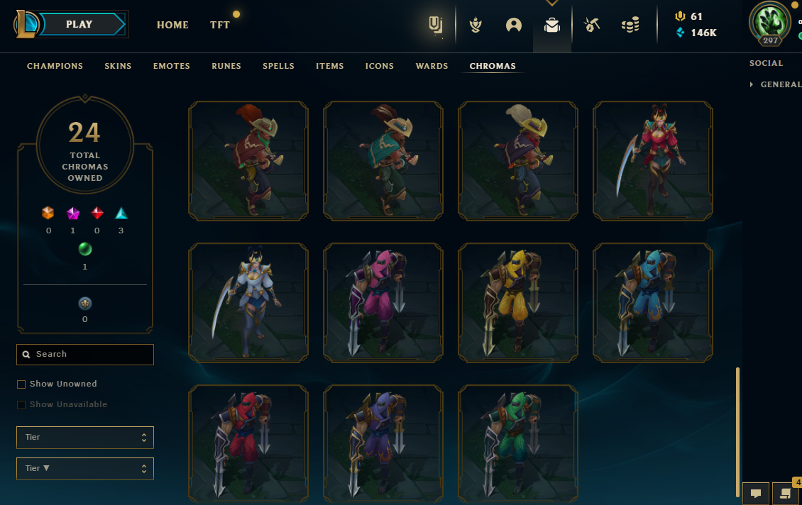 All Champs Skins Full Access Jungle Main Galaxy Slayer Zed