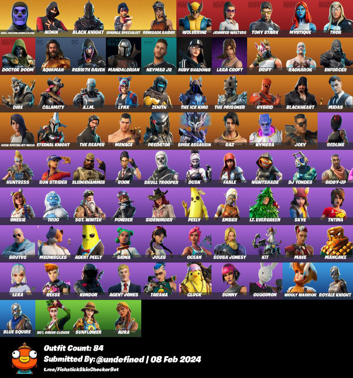 Skins Renegade Raider Black Knight Og Skull Trooper Ikonik Sparkle