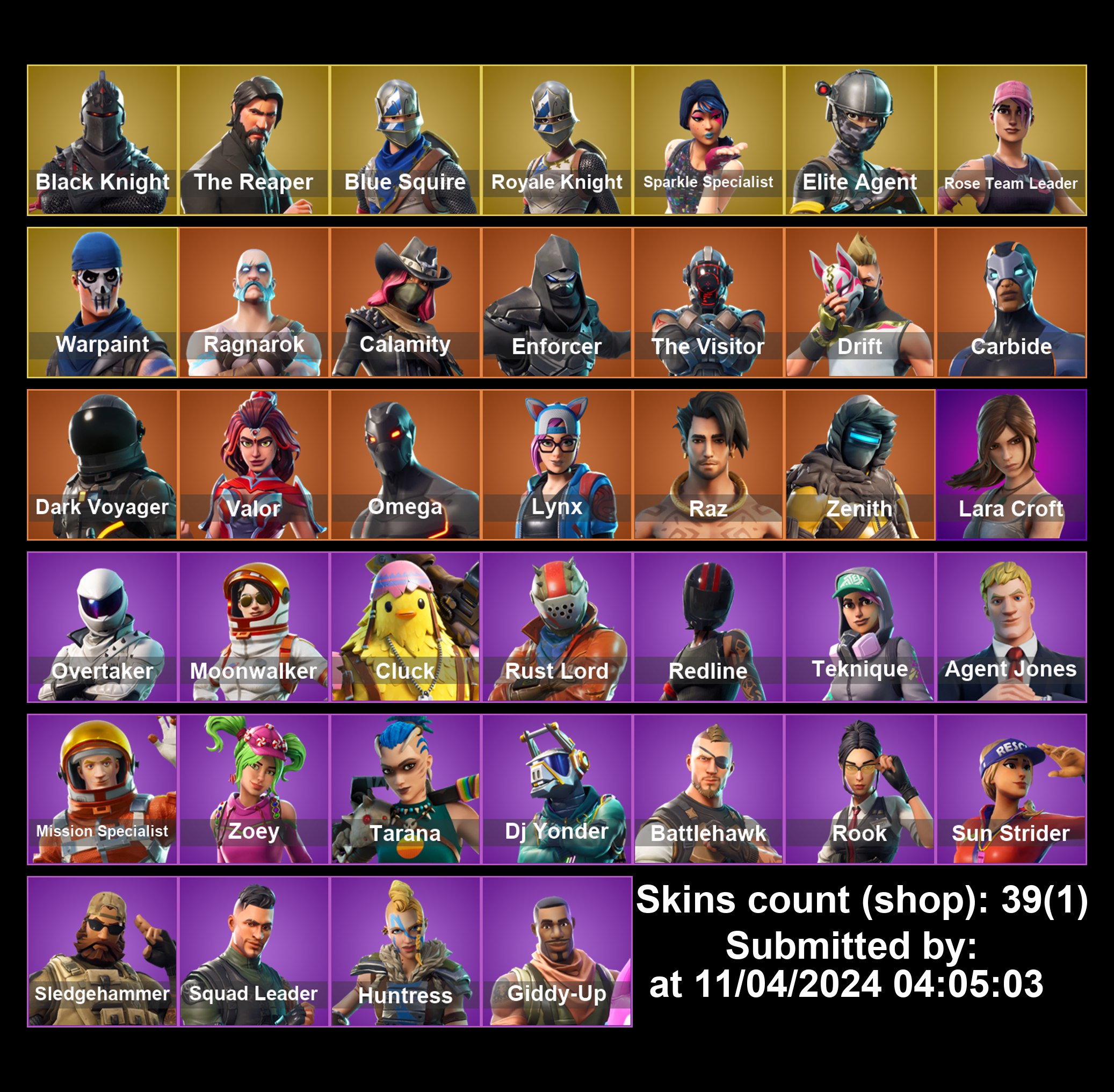 Pc Psn Xbox Skins Og Stw Black Knight The Reaper Blue