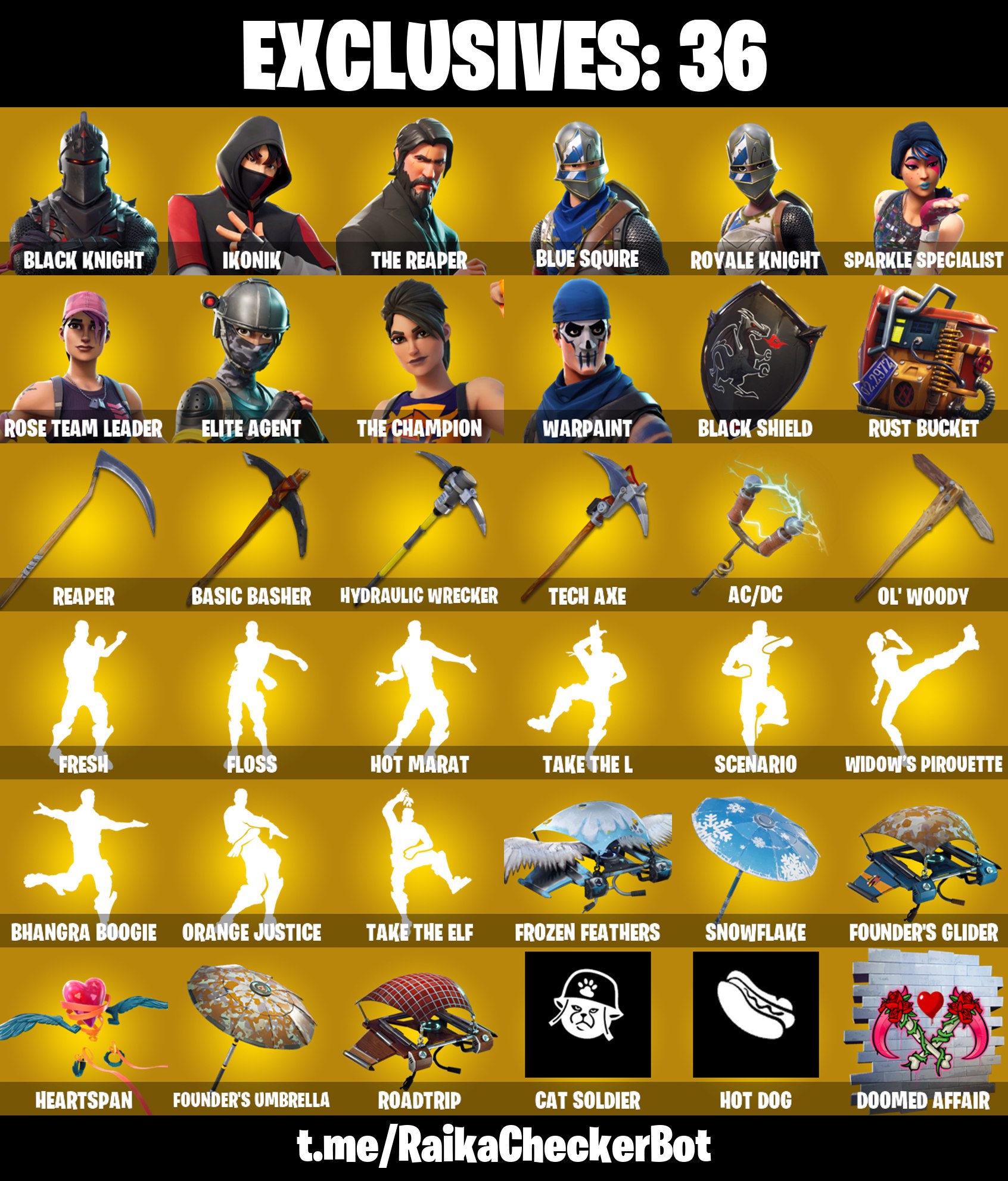 PC XBOX PSN Black Knight 100 Fortnite Account Floss Ikonik