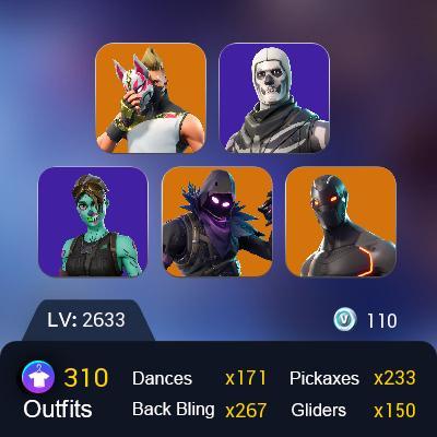 310 skins | Rogue Spider Knight | Travis Scott | Astro Jack | Gold Brutus | Gold TNTina | Gold Midas | Gold Meowscles | Rogue Agent | 