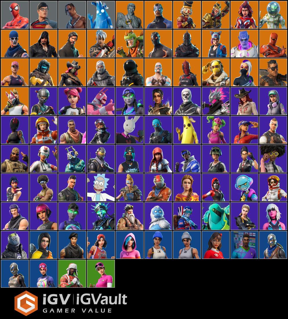 94 skins | Og Skull Trooper | Black Knight | The Reaper | Blue Team ...