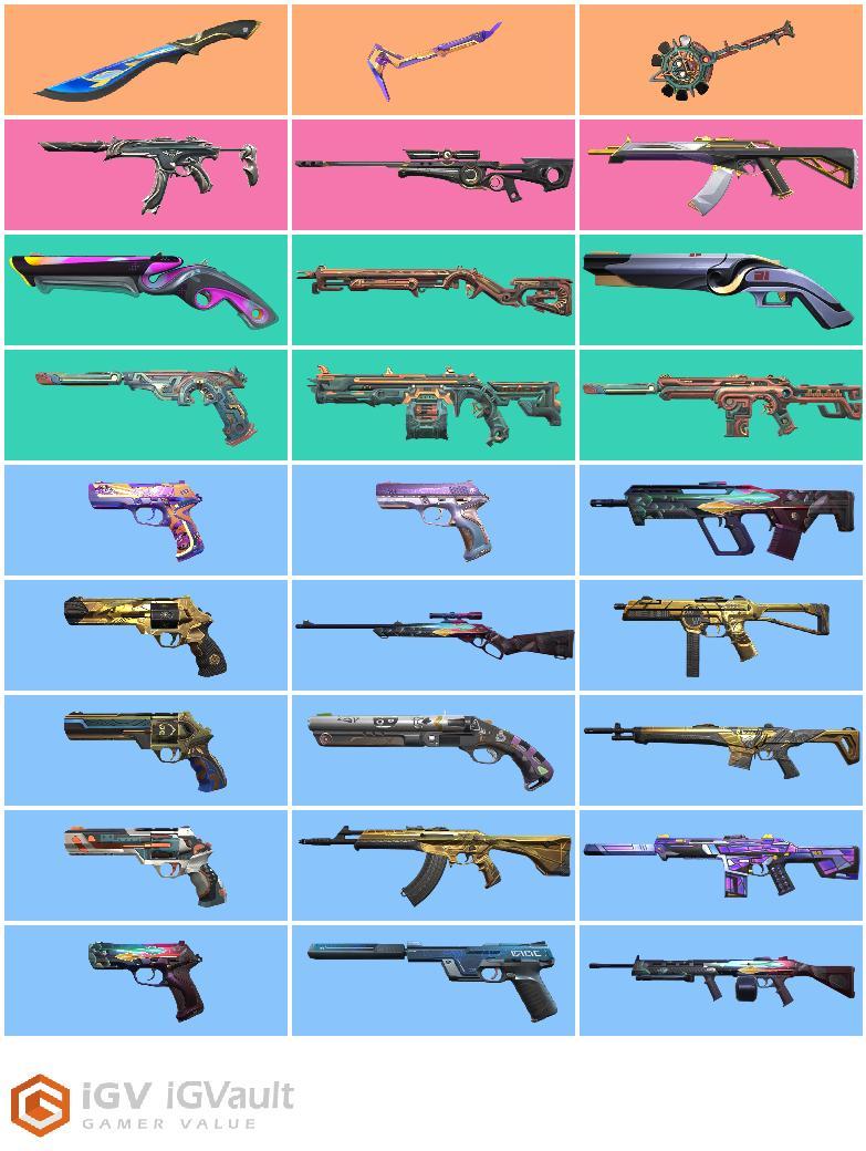 EU / 27 TOP SKINS + 3 KNIFE ( Daydreams Crowbar + Reverie Sword + Prime ...