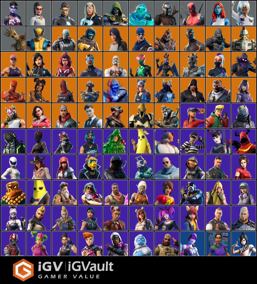 117 skins . Glow + Merry Mint Axe + STW + Raven + Midas + Omega y28 - iGV