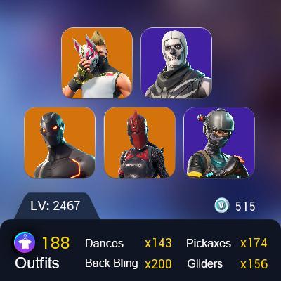 fortnite og acount +180 skins season1 mako/ minty axe/ leviathan axe ...