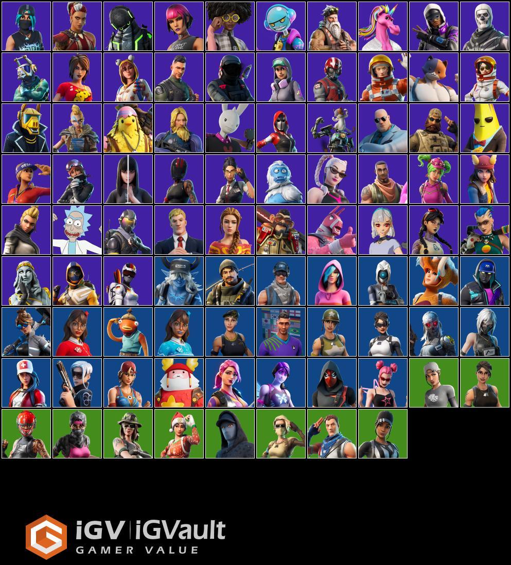 fortnite og acount +180 skins season1 mako/ minty axe/ leviathan axe ...