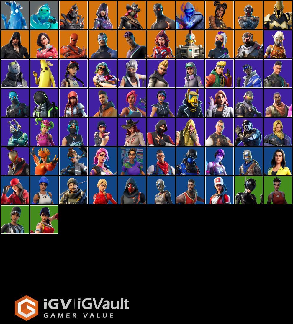 72 skins | IKONIK | Glow | Blue Team Leader | Blue Squire | Royale Knight | Sparkle Specialist | Blue Striker | Prodigy | Rogue Agent |