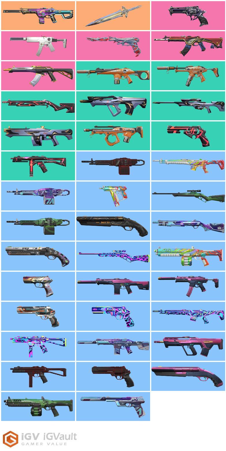 Eu / 26 Skins / Reaver Sheriff / Glitchpop Phantom / Prime Vandal ...