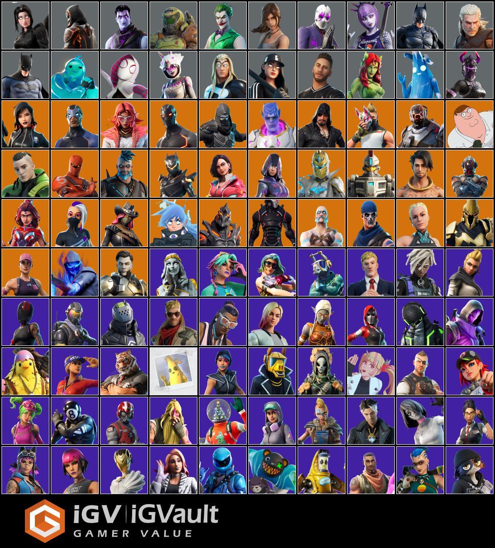 137 skins | OG STW | Honor Guard | Glow | Merry Mint Axe | Omega (stage ...