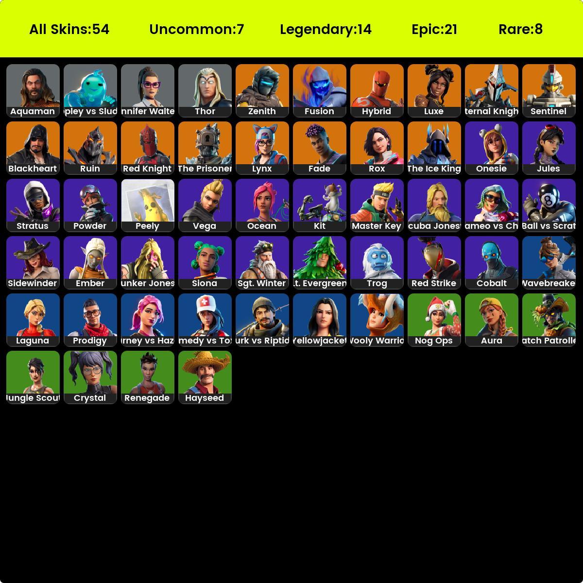 [PC/PSN/XBOX] FA 54 SKINS | POINT IT OUT | PRODIGY | FUSION | RED KNIGHT | THE ICE KING | LUXE | FADE | ETERNAL KNIGHT | LYNX | BLACKHEART |