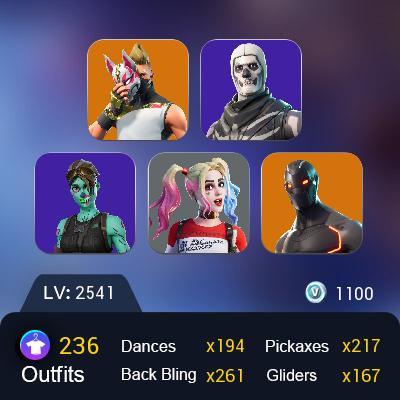 OG FORT / 235 OLD SKINS / Travis Scott+John Wick+Breakpoint / PSN+XBOX ...