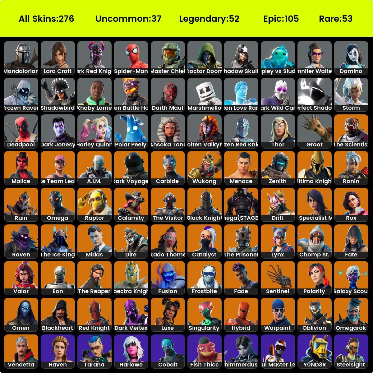 [MEGA STACKED] BLACK KNIGHT, IKONIK, EON, DARK VERTEX, GOLD MIDAS ...