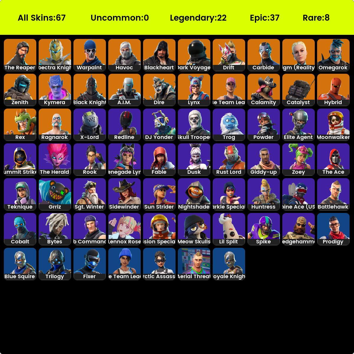 OG account / Black knight / The Reaper / Elite Agent / 68 skins / Full  access - iGV