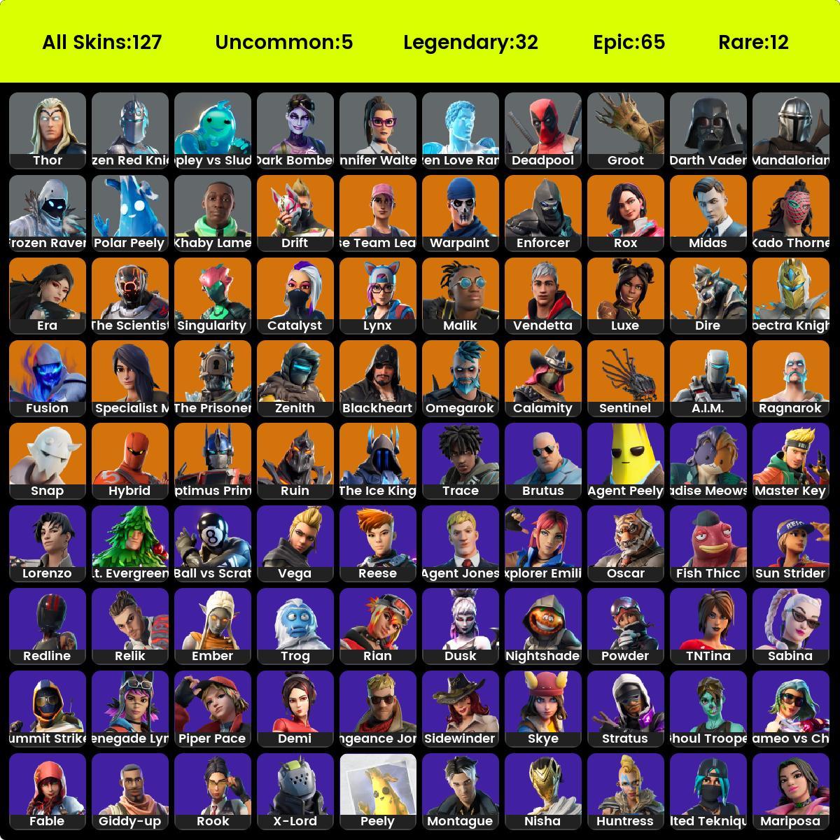 FULL ACCESS | 127 SKINS | DEADPOOL | FROZEN RAVEN | THE PRISONER ...