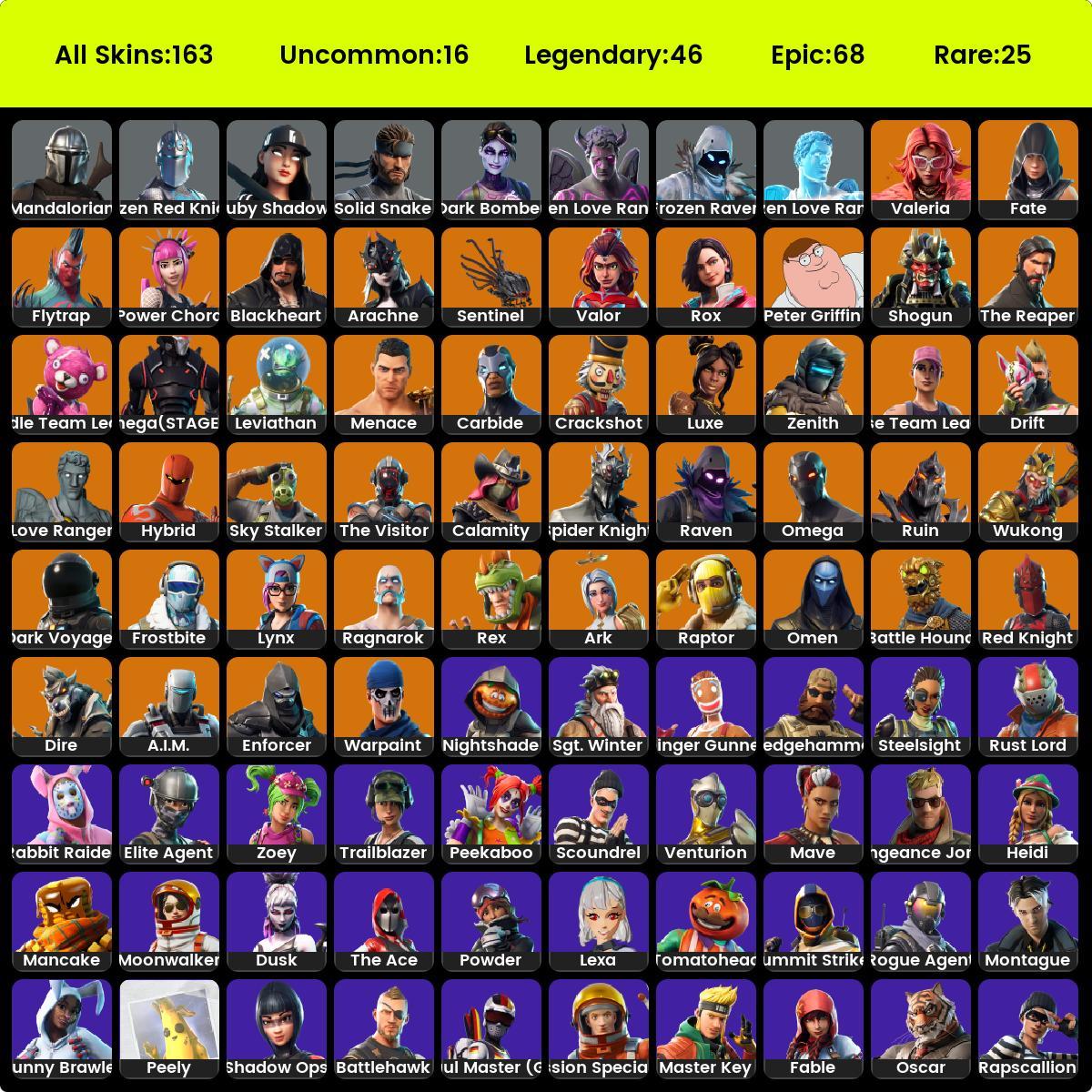 154 SKINS FULL ACCESS l OG THE REAPER l OG OMEGA l OG DRIFT l OLD STW l ...