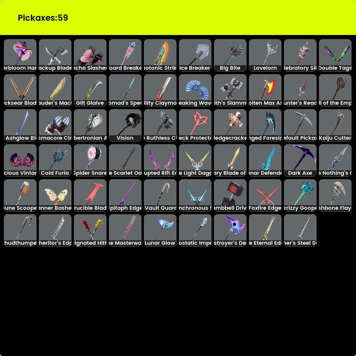 Full Access. Fortnite 55 skins O ptimus Prime . Driftwalker . Spider ...