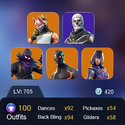101 skins | OG STW | IKONIK | The Reaper | Glow | Blue Team Leader | Blue Squire | Royale Knight | Fishstick (World Cup) | Strong Guard |