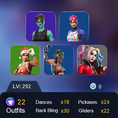 Fortnite 22 skins | Ghoul Trooper/Rebirth Harley Quinn/Marshall Never ...