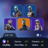 8 SKINS FA - ROYAL KNIGHT - BLUE SQUIRE - ROGUE AGENT - CARBIDE - TEKNIQUE - NSD200