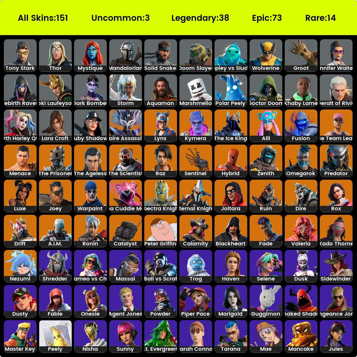 151 skins | full access |Super Deluxe Edition OG STW | Leviathan Ax ...