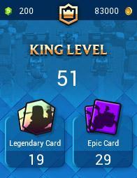 #crafty [Code 4418] Level 51 / 17 Cards lvl 14 + 6 Skins Tower / Very Cheap