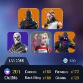 [PC/PSN/XBOX] 200 skins | OG Skull Trooper | Black Knight | The Reaper | Blue Squire | Royale Knight