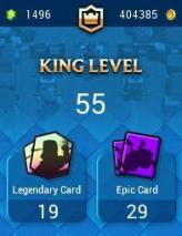 KT-15, 55 LEVEL, ( MAX CARDS 15 LVL ) 1496 GEMS, 82 EMOTES, 7702 TROPHIES, IOS- ANDROID, CHEAP