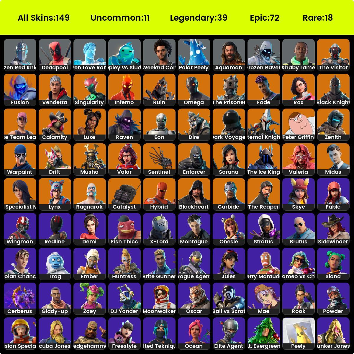 [only PC] 149 skins | Black Knight | Eon | The Reaper | Blue Squire | Royale Knight