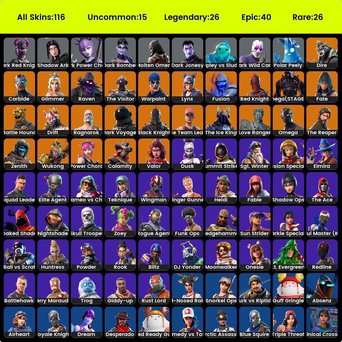 [PC/PSN/XBOX] 115 skins OG STW | Black Knight | The Reaper | Blue Squire | Royale Knight | Sparkle Specialist | Omega (stage 5) | Elite Agent |