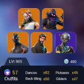 (PC, Nintendo) 56 skins, ROYALE KNIGHTS + THE REAPER, TAKE THE L, OG STW, OMEGA STAGE 5, SAFE TO MAIN