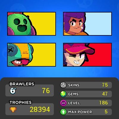 75/76 Brawlers | Power Lvl Max | Automatic and Instant Delivery