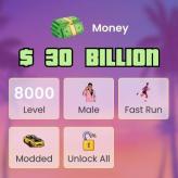[Epic Games] 33 BILLION CASH $ + 20 MODDED OUTFIT + 20 MODDED CAR +1-8000 Any Level+FAST RUN | ALL UNLOCK | MAX STAT | 100% BAN FREE