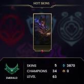 EUW│Emerald IV 33LP│36% Winrate >> +21 -25│All details in Description