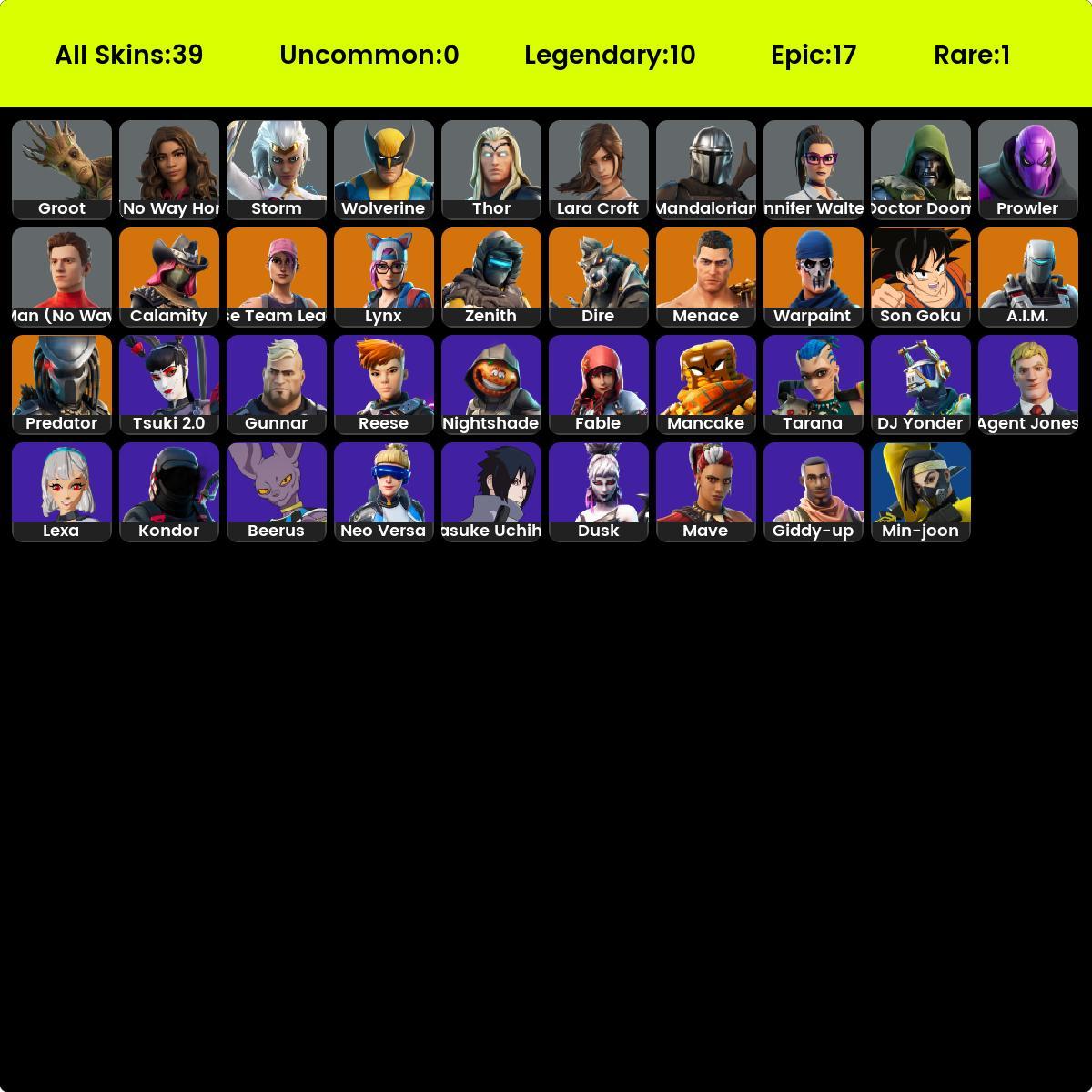 [PC/XBOX] 39 skins | OG STW | Neo Versa | / To avoid disputes please ...