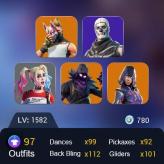 *FULL ACCESS* | 97 SKINS | TAKE THE L | GLOW | HARLEY QUINN | DIRE | LUXE | THE SCIENTIST | THE ICE KING | HYBRID | ROX | RAGNAROK | RAVEN |  |
