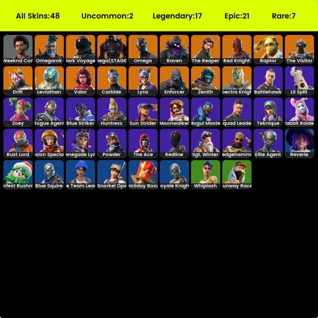 47 SKINS und ROYALE KNIGHT und BLUE SQUIRE in THE REAPER bieten den L ...