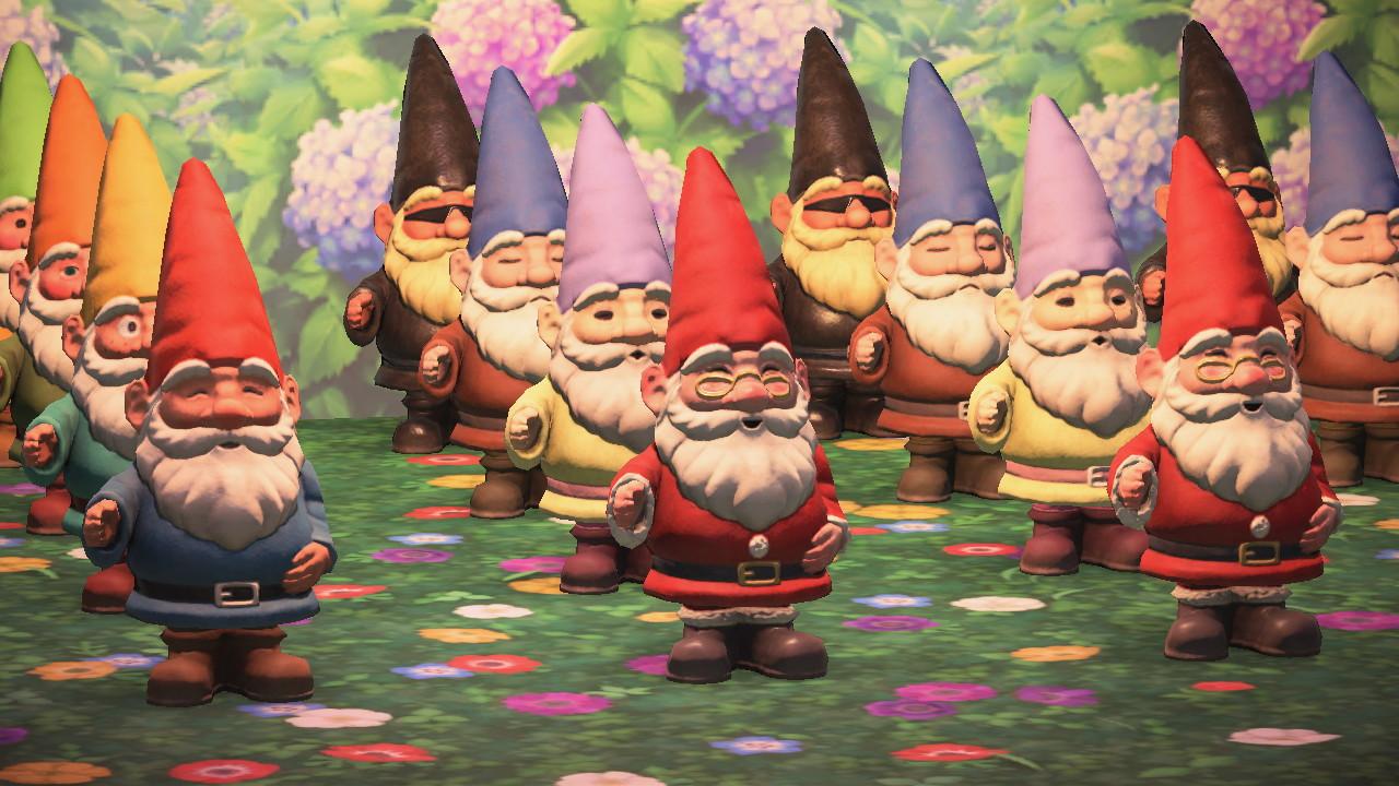40 x Garden Gnomes - Items Decorations for island - 5 of each colors Bundle Set