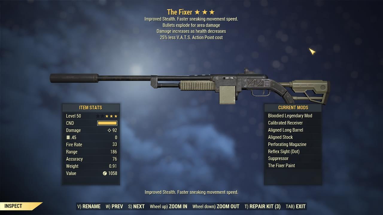 Bloodied The Fixer Explosive(25% Less VATS)