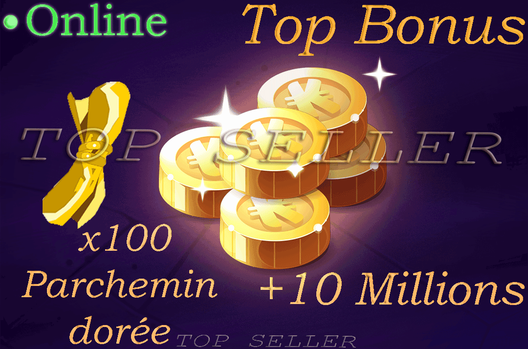 X100 Golden Parchment + 10.000.000 kamas + Bonus - livraison 5 minutes