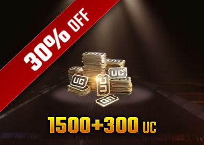 1500+300 UC for Global（top up via ID）