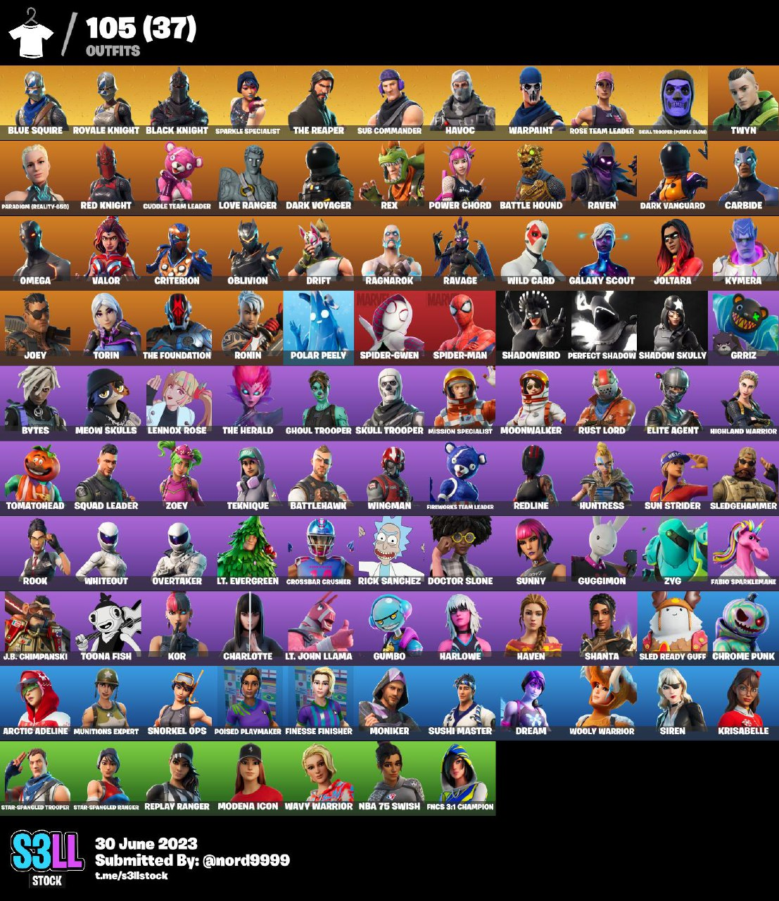 OG SKULL TROOPER [PC/SWITCH] 105 SKINS, OG-STW, FULL ACCESS, BLACK ...