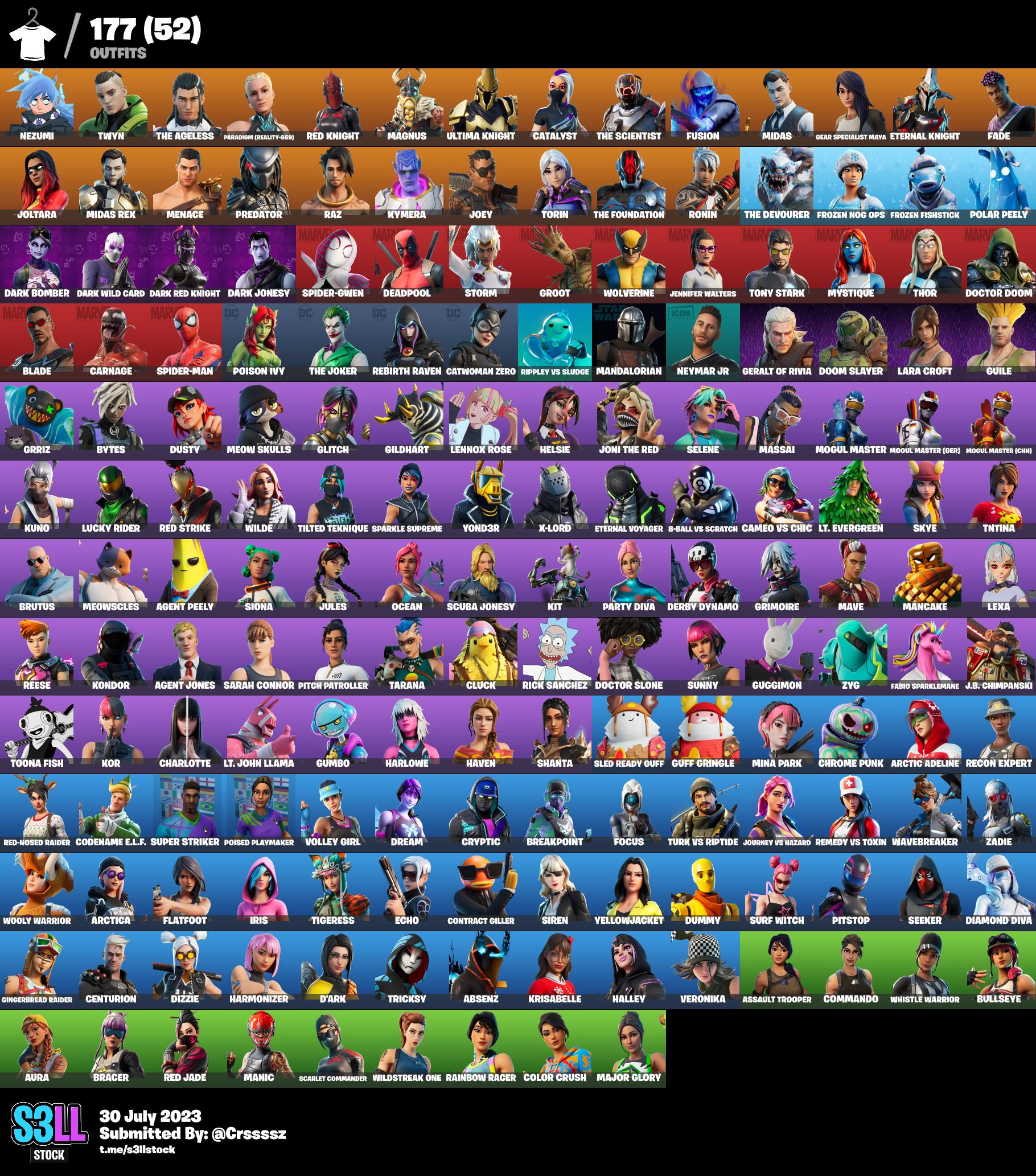 177 Skins Fortnite Account, Surf Witch, GLITCH, JOKER, Mogul Master, Candy  Axe + Many Rare Skins - iGV