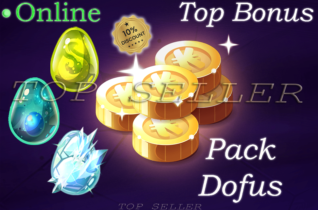 Pack 3 Dofus : Dofus Turquoise + dofus des glaces + dofus emeraude + Top bonus - livraison 5 minutes