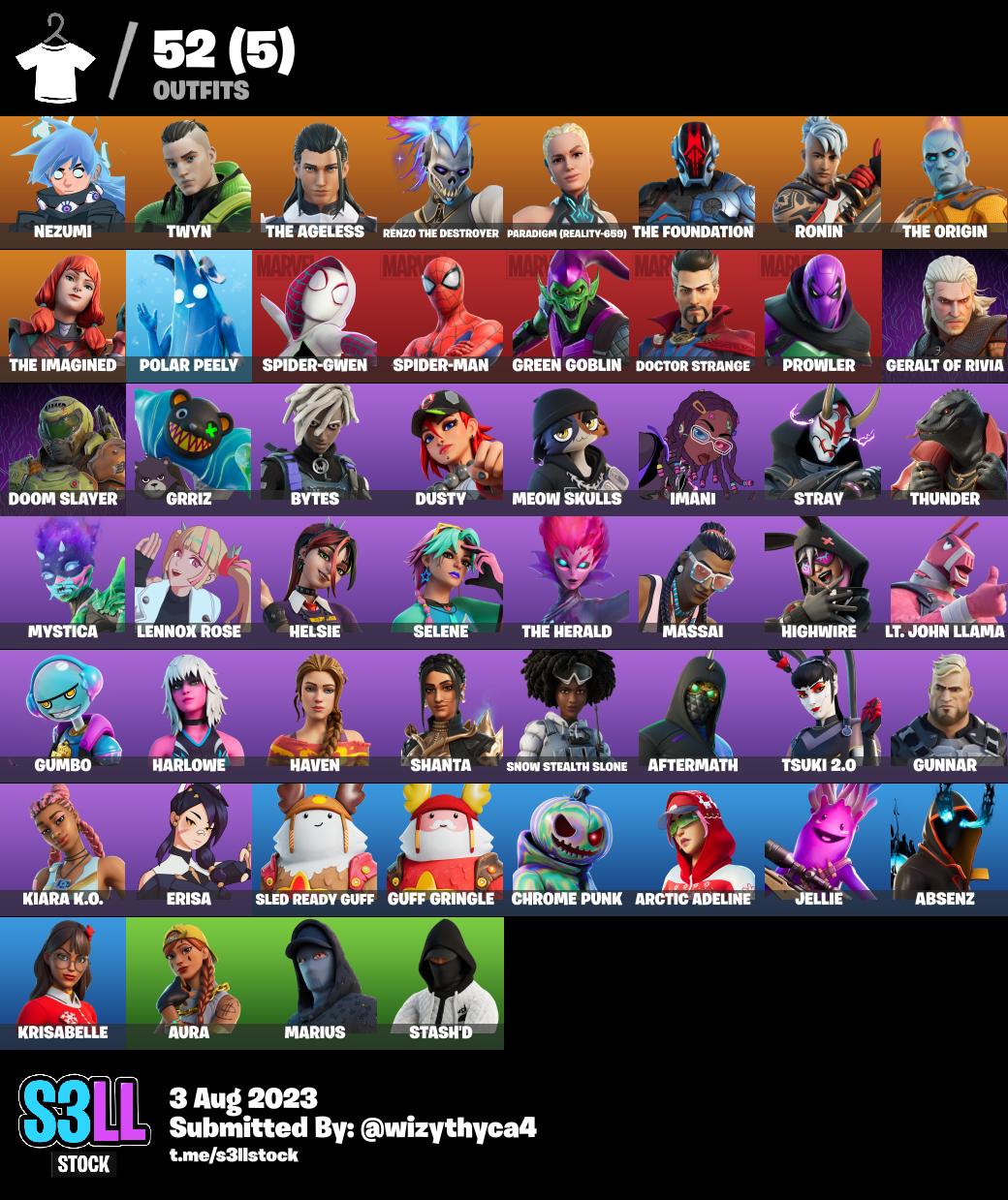 52 SKINS; SPIDER-MAN / GREEN GOBLIN / JELLIE / STASH'D / (XBOX=LINK)(PC ...